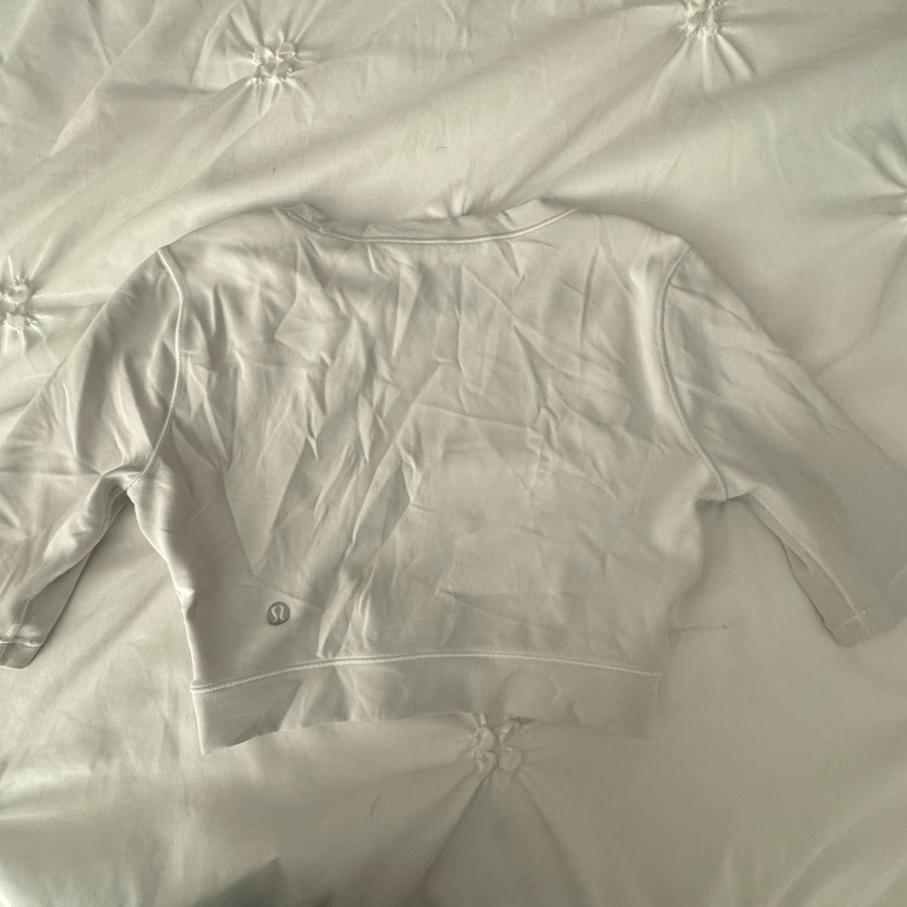 Lululemon White Cropped Top Activewear